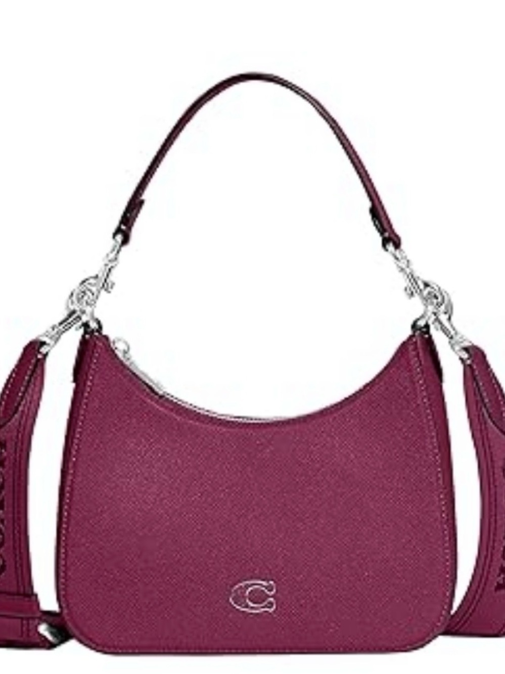 COACH Crossgrain Hobo Bag in Deep Plum